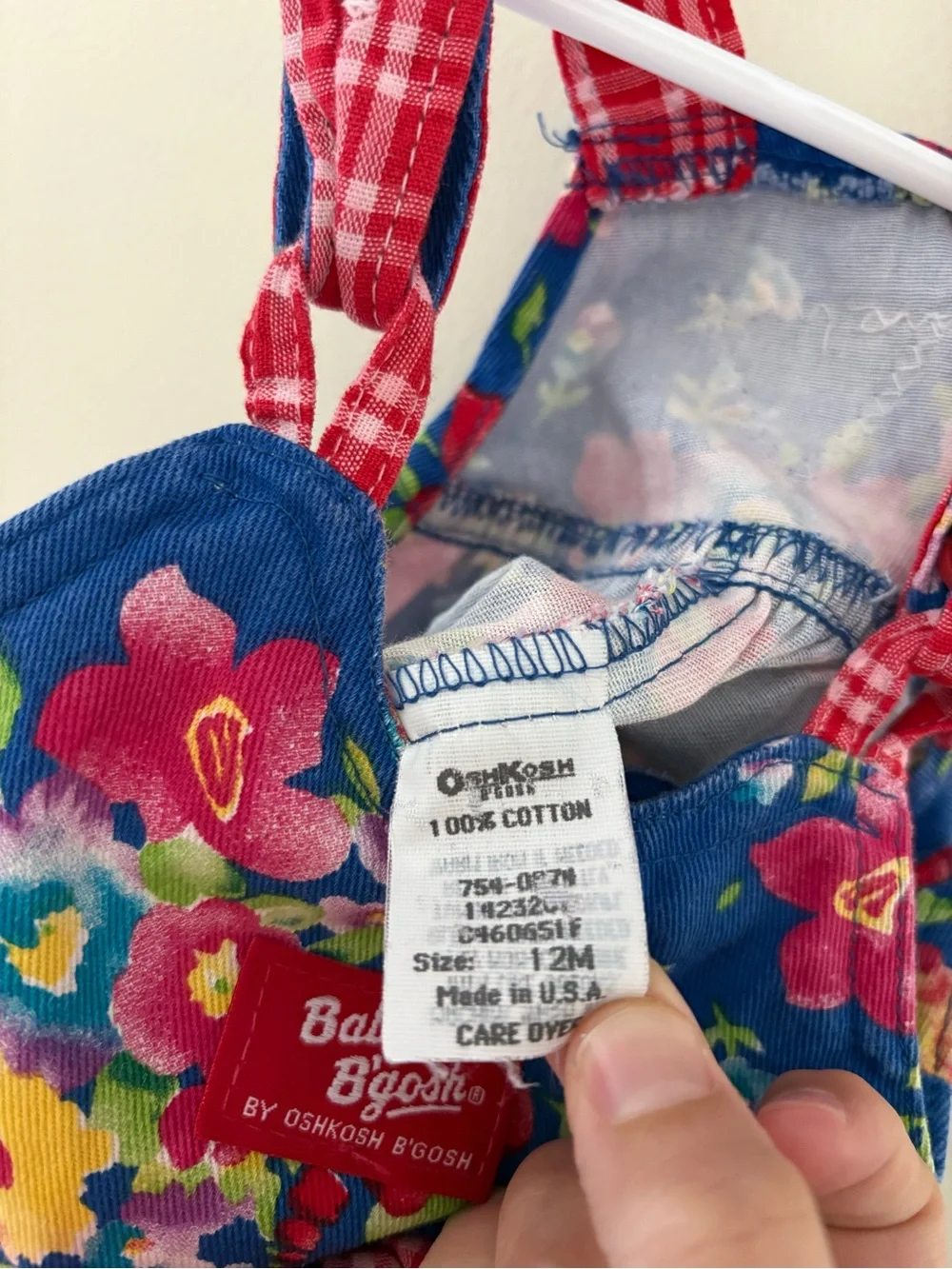 Vintage Floral Baby B’Gosh Bubble Romper Overalls Size 12 Months
